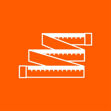 outline tailor ruler icon on color backgroundのイラスト素材