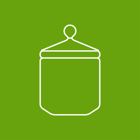 Vector outline kitchen bottle template on color backgroundのイラスト素材