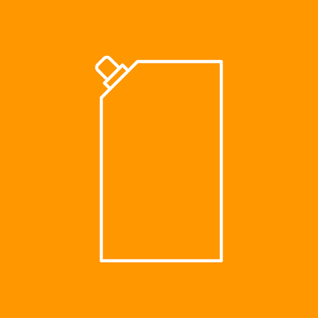 Vector outline mayonnaise plastic package icon on color backgroundのイラスト素材