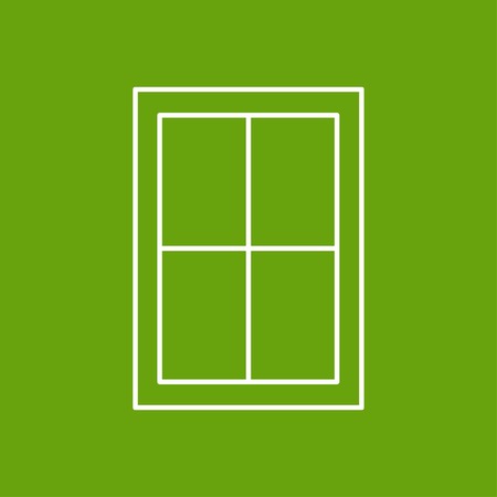 Vector outline window icon on color backgroundのイラスト素材