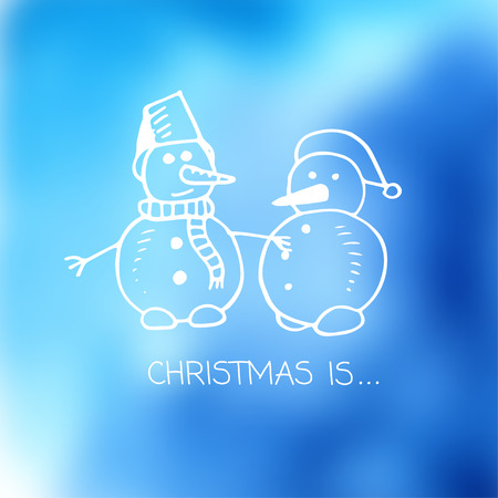 Vector holiday blur background with typographic elementsのイラスト素材