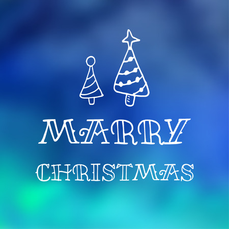 Vector holiday blur background with typographic elementsのイラスト素材
