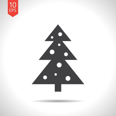 Vector christmas icon. New year illustration.  Christmas treeのイラスト素材