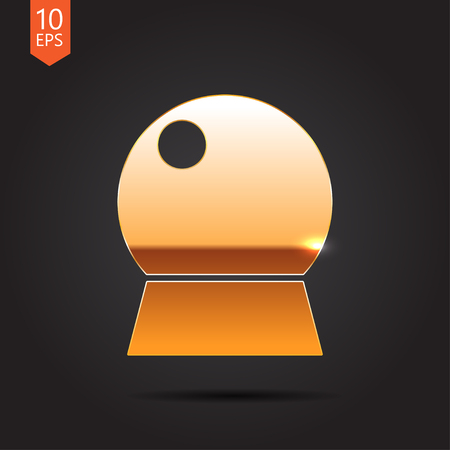 Vector christmas icon. New year illustration.  Snow globeのイラスト素材