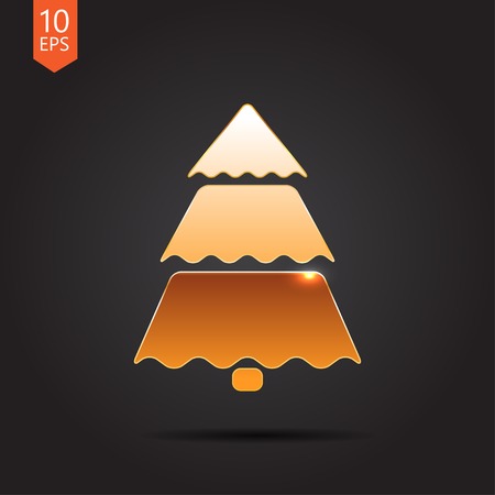 Vector christmas icon. New year illustration.  Christmas treeのイラスト素材