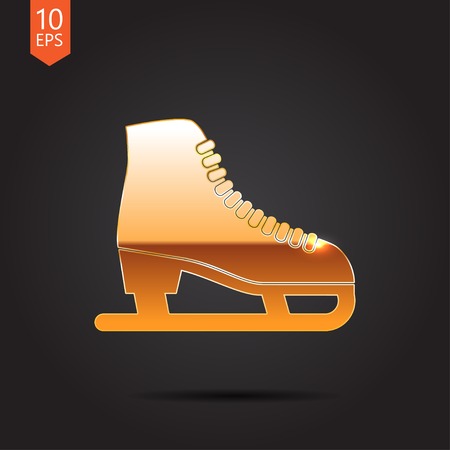 Vector christmas icon. New year illustration. Skatesのイラスト素材