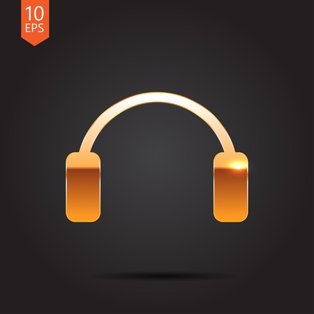 Vector christmas icon. New year illustration. Winter headphonesのイラスト素材