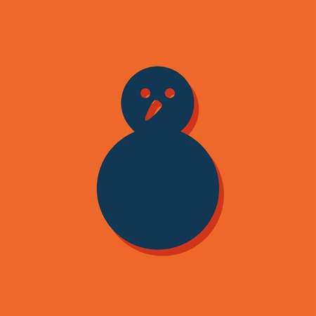 Vector christmas icon. New year illustration.  Snowmanのイラスト素材