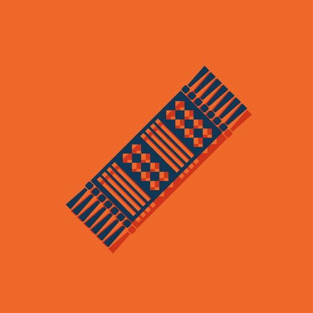 Vector christmas icon. New year illustration. Scarfのイラスト素材