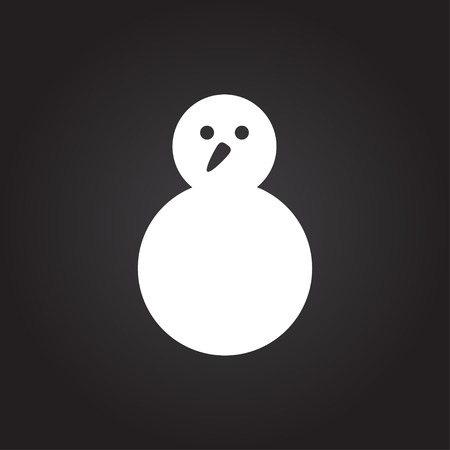 Vector christmas icon. New year illustration.  Snowmanのイラスト素材