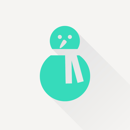 Vector christmas icon. New year illustration.  Snowmanのイラスト素材