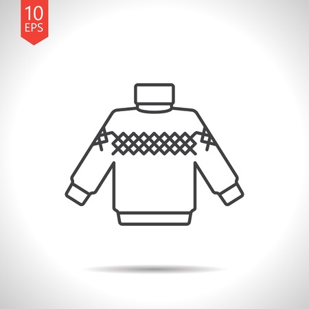 Vector christmas icon. New year illustration. Pulloverのイラスト素材