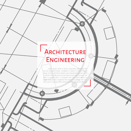 Vector technical blueprint of mechanism. Engineer illustration. Set of corporate identity templates. Architecture Backgroundのイラスト素材