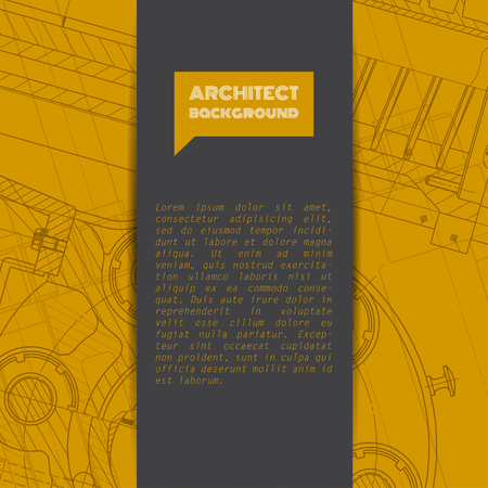 Vector technical blueprint of  mechanism. Engineer illustration. Set of corporate identity templates. Vector illustration. Eps10のイラスト素材