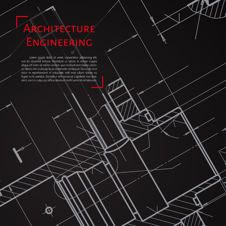 Vector technical blueprint of  mechanism. Engineer illustrationのイラスト素材