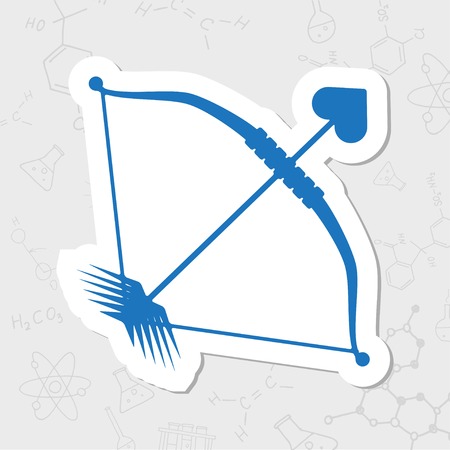 Vector flat sticker amour arrow icon on white backgroundのイラスト素材