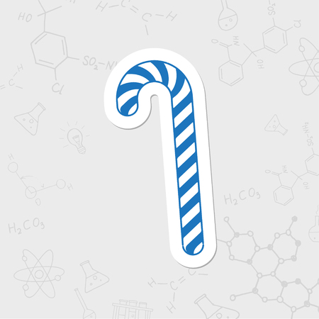 Vector christmas icon. New year illustration. flat sticker Mittens on white backgroundのイラスト素材
