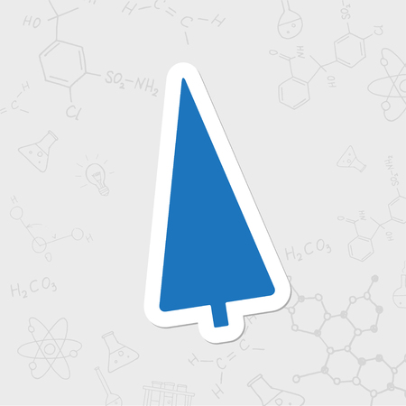 Vector christmas icon. New year illustration. flat sticker Christmas tree on white backgroundのイラスト素材