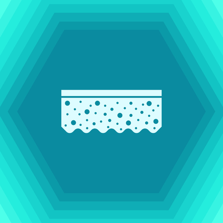 Vector flat sponge icon on hexagonal backgroundのイラスト素材