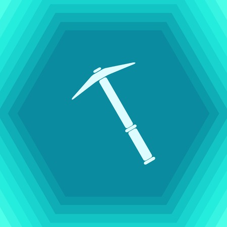 Vetor flat pick icon on hexagonal backgroundのイラスト素材
