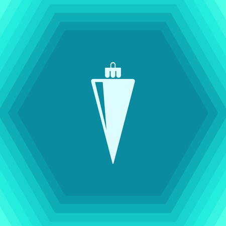 Vector christmas icon. New year illustration. flat Christmas tree on hexagonal backgroundのイラスト素材