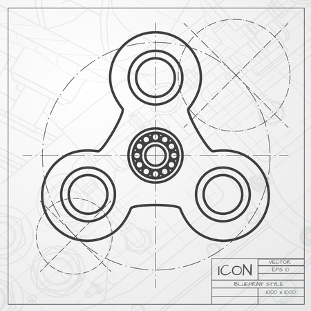 Hand spinner iconのイラスト素材