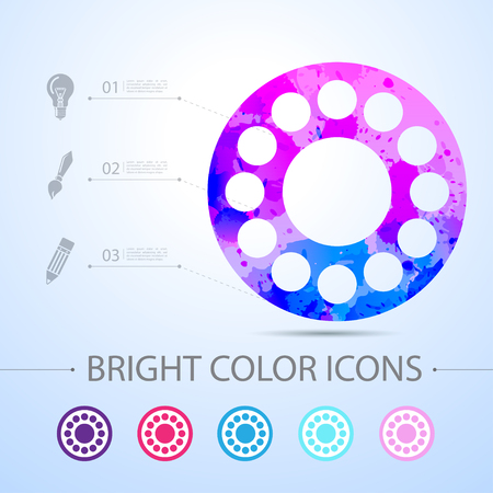 Hand spinner iconのイラスト素材