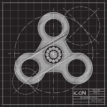 Hand spinner iconのイラスト素材
