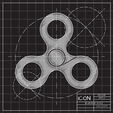 Hand spinner iconのイラスト素材