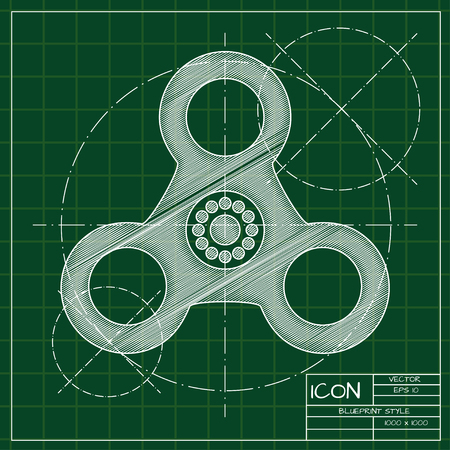 Hand spinner iconのイラスト素材