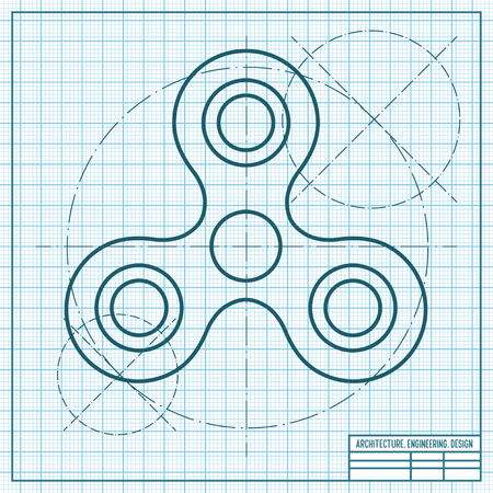 Vector simple hand spinner icon. Business illustration. Bearingのイラスト素材