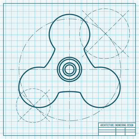 Vector simple hand spinner icon. Business illustration. Bearingのイラスト素材