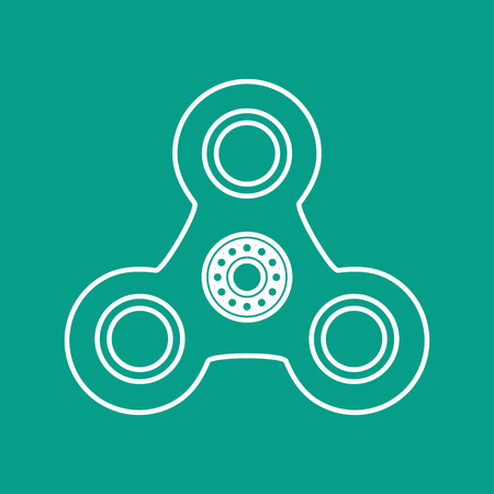 Vector simple hand spinner icon. Business illustration. Bearingのイラスト素材