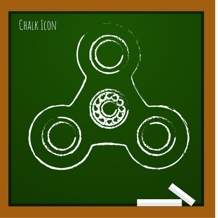 Vector simple hand spinner icon. Business illustration. Bearingのイラスト素材