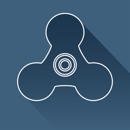 Vector simple hand spinner icon. Business illustration. Bearingのイラスト素材