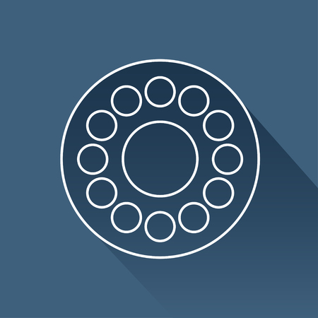 Vector simple hand spinner icon. Business illustration. Bearingのイラスト素材