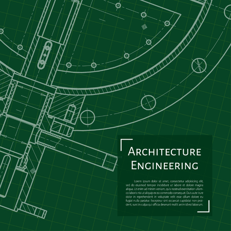 Vector technical blueprint of mechanism. Engineer illustrationのイラスト素材