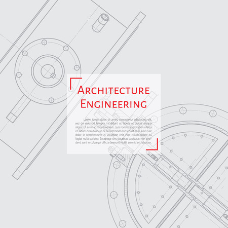 Vector technical blueprint of mechanism. Engineer illustrationのイラスト素材