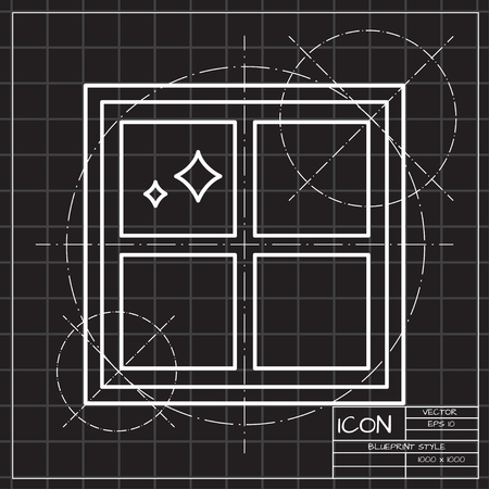 Floor or wall tiles illustration. Clean household vector iconのイラスト素材