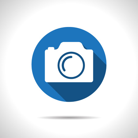 photo camera illustration. Taking picture flat vector iconのイラスト素材
