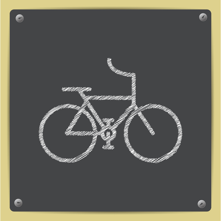 Sport bicycle illustration. Healthy activities simple vector iconのイラスト素材