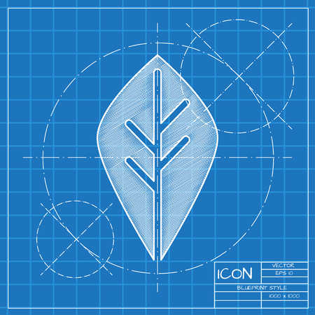Growing leaf illustration. Nature and ecology vector iconのイラスト素材