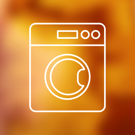 washing machine illustration. Laundry flat vector iconのイラスト素材