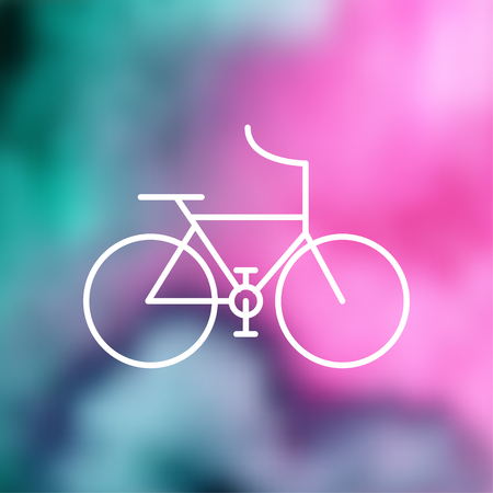 Sport bicycle illustration. Healthy activities simple vector iconのイラスト素材