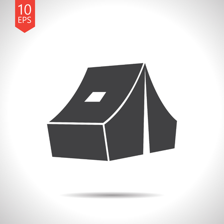 Camp tent isometric illustration. Adventures vector flat iconのイラスト素材
