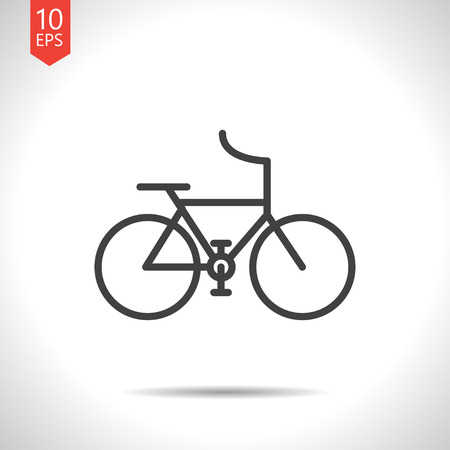 Sport bicycle illustration. Healthy activities simple vector iconのイラスト素材