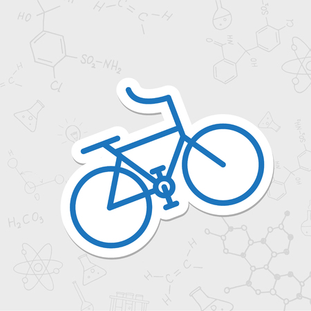 Sport bicycle illustration. Healthy activities vector iconのイラスト素材