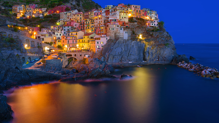 cinque terre Manarolaの写真素材