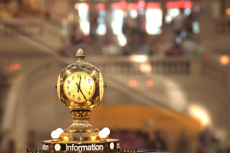 analog clock at Central Station in New Yorkの写真素材