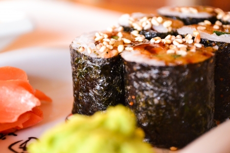 Japanese cuisine  Maki sushi の写真素材